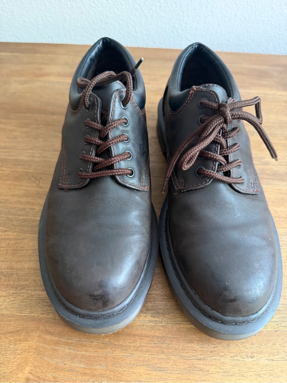 Men's Brown Leather Derby Shoes — Durable Everyday Dress-Casual